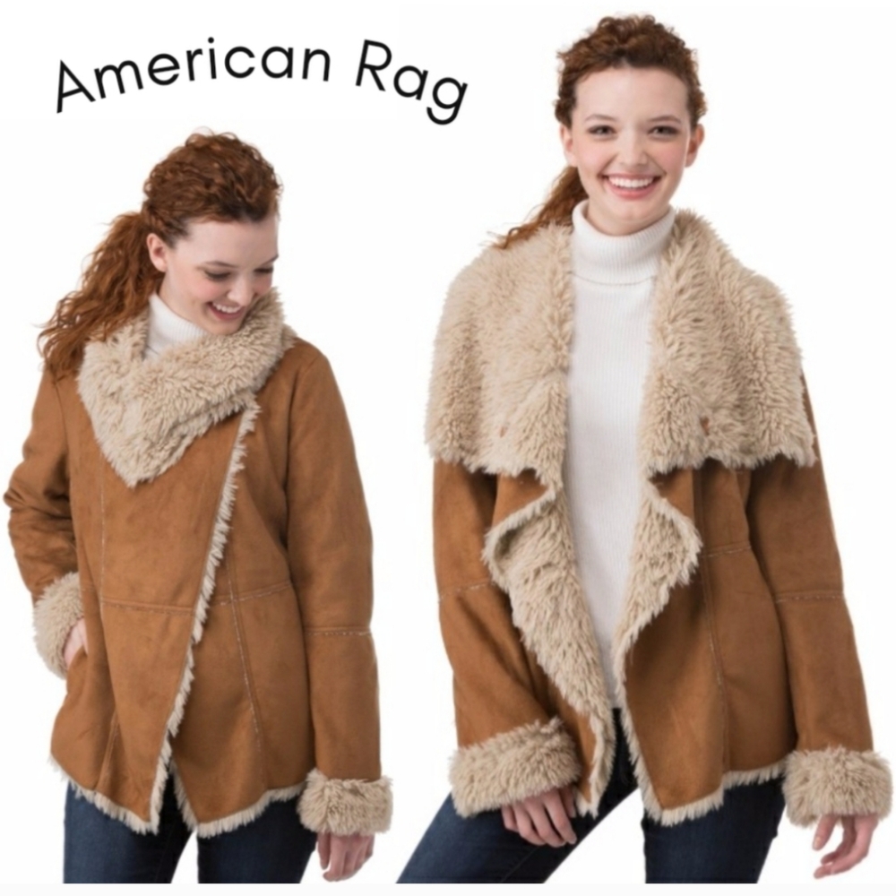 American rag faux suede jacket